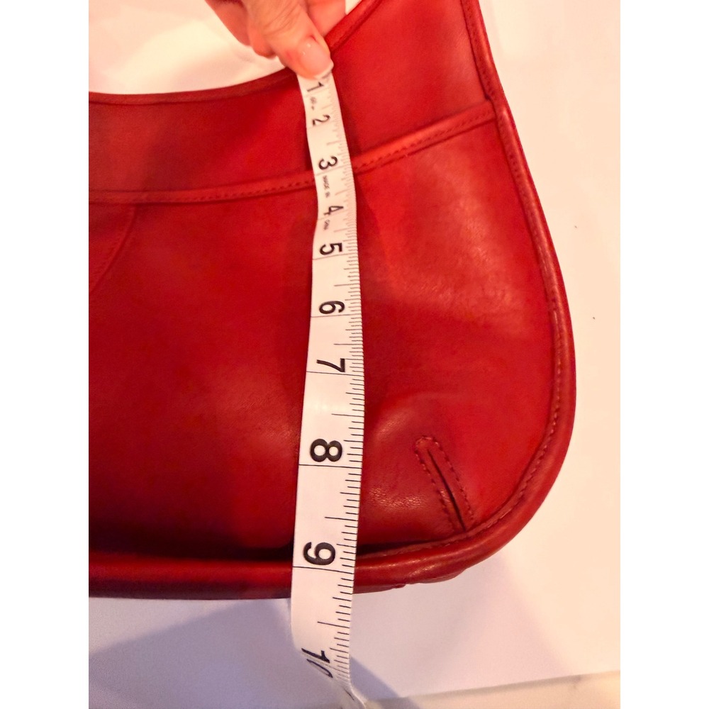 Vintage Coach Ergo 9033 Red Glove Tanned Leather Hobo Shoulder Bag Made in USA - Picture 12 of 12